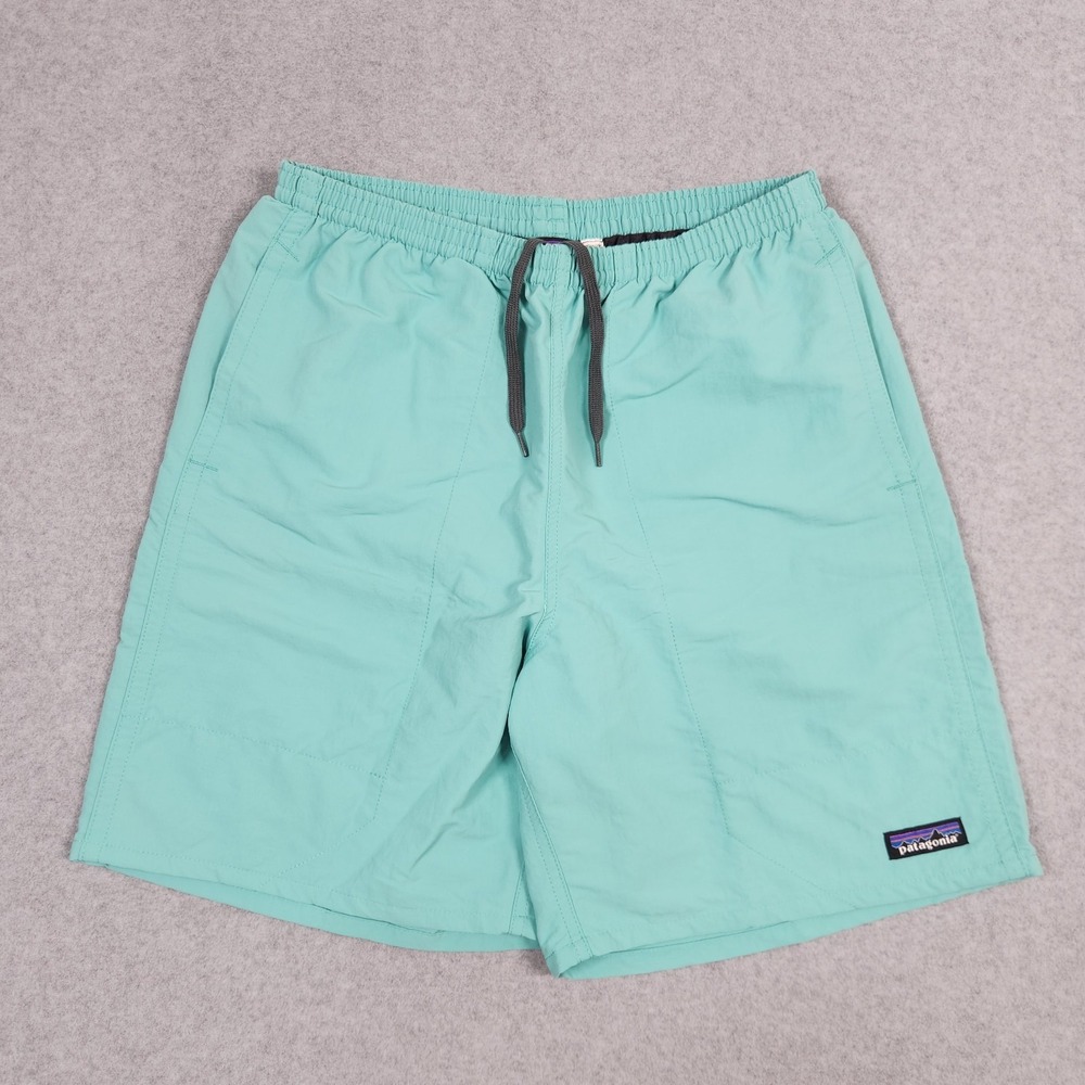 Patagonia Baggies Mens Small Fresh Teal 7" Lined Shorts NetPlus Shells 58035